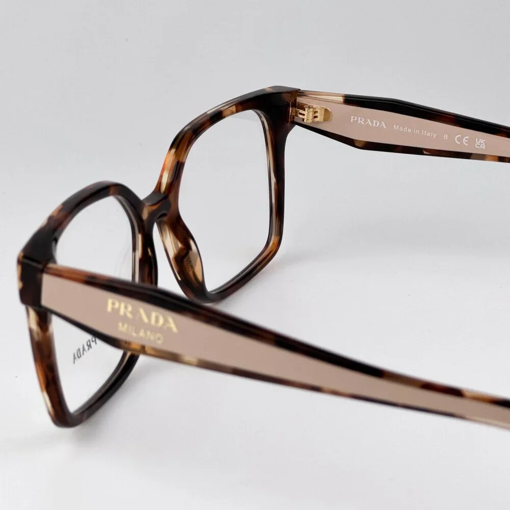 Prada Eyeglasses – Havana Caramel Square Frame | Model PRB03V 07R1O1